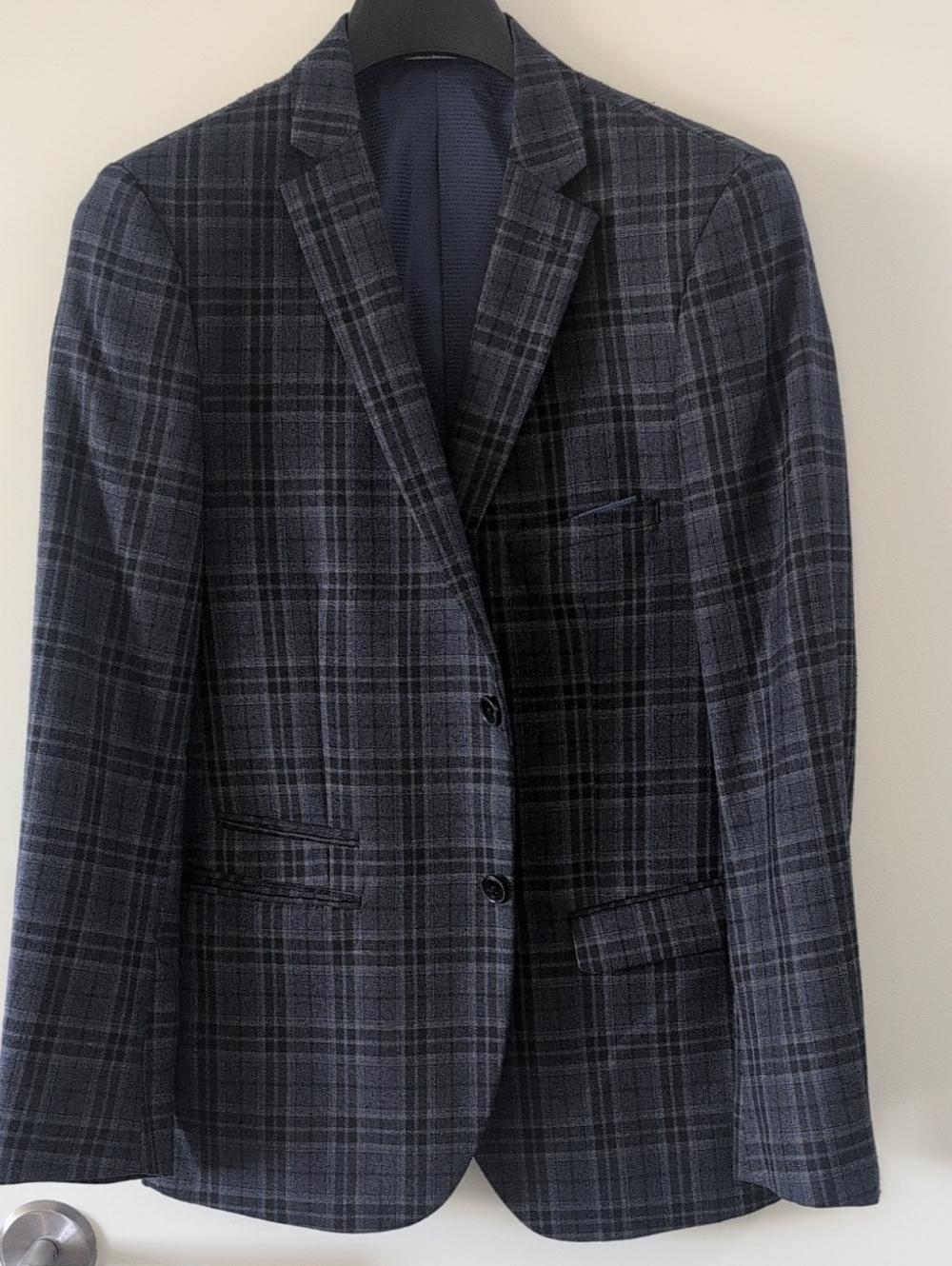 Paisley & Gray Navy and Gray Plaid Sport Coat